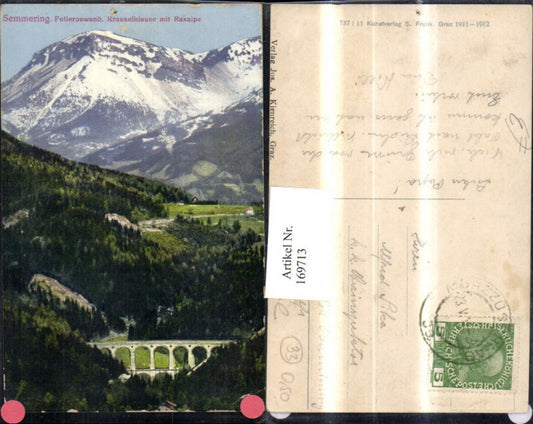 169713,Semmering Polleroswand Krauselklause m. Raxalpe