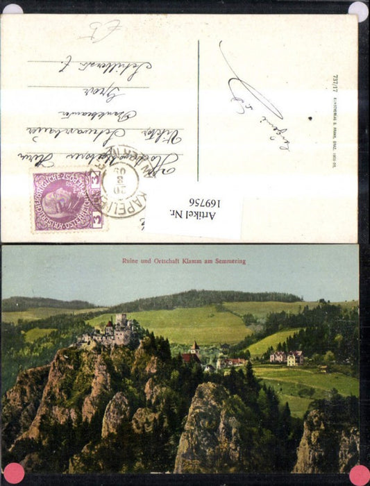 169756,Klamm am Semmering Ruine und Ortschaft