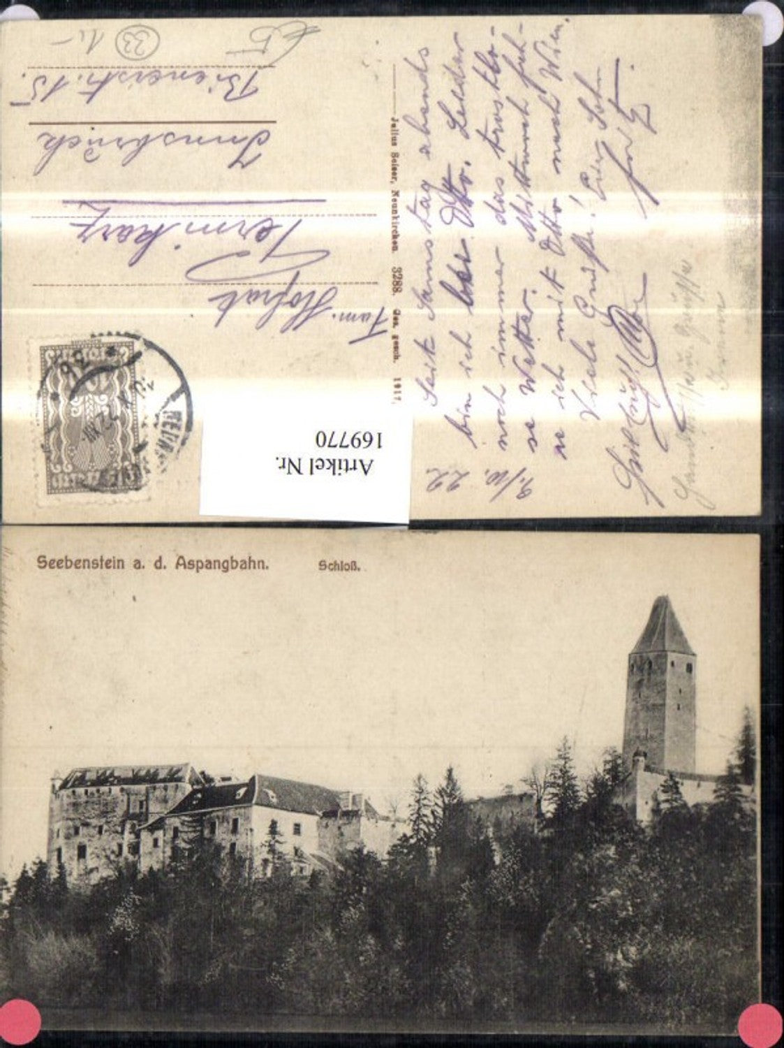 169770,Seebenstein a. d. Aspangbahn Schloss