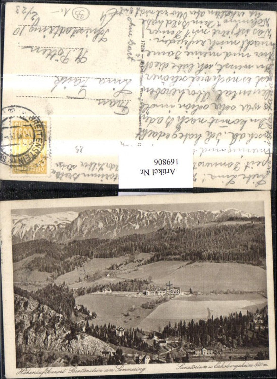 169806,Höhenluftkurort Breitenstein am Semmering Sanatorium u. Erholungsheim