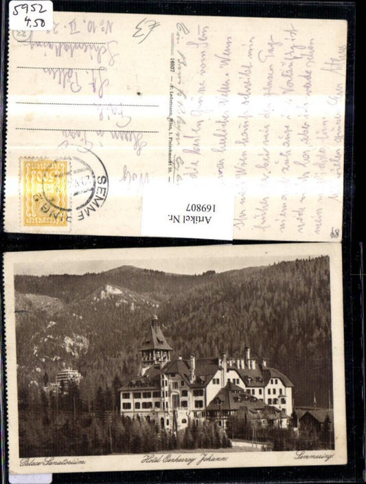 169807,Semmering Sanatorium Hotel Erzherzog Johann
