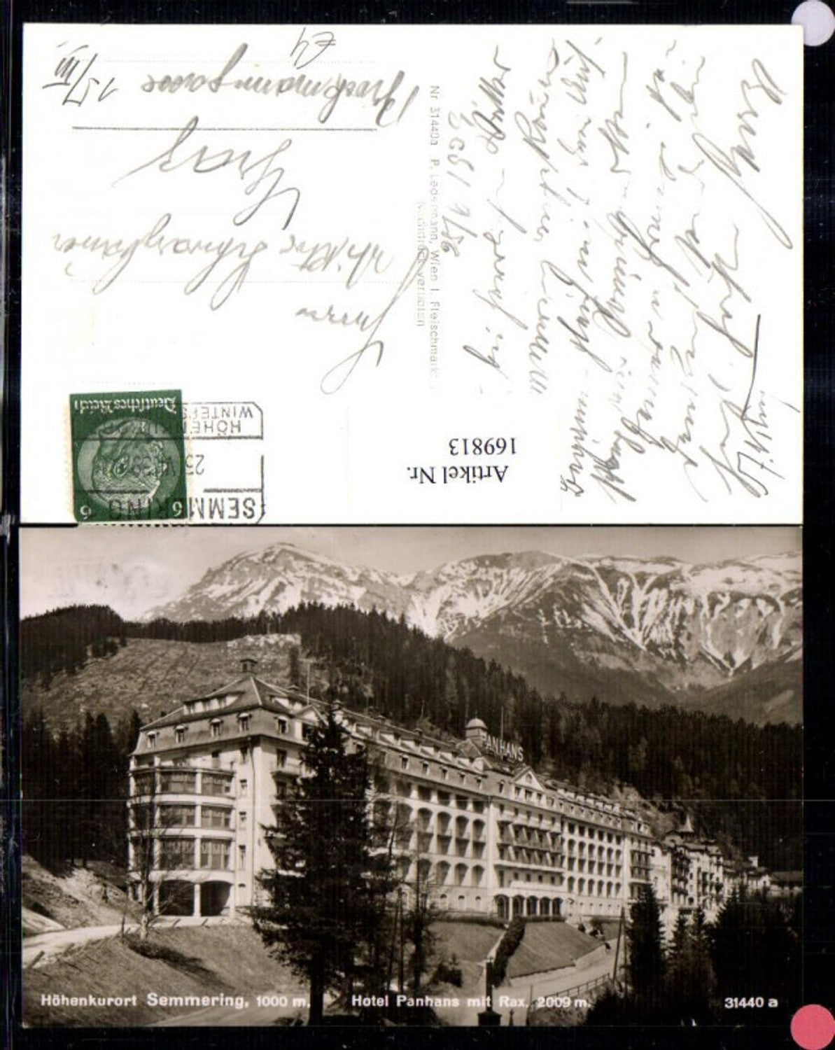 169813,Höhenkurort Semmering Hotel Panhaus mit Rax