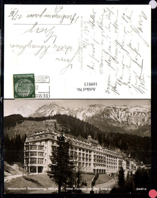 169813,Höhenkurort Semmering Hotel Panhaus mit Rax
