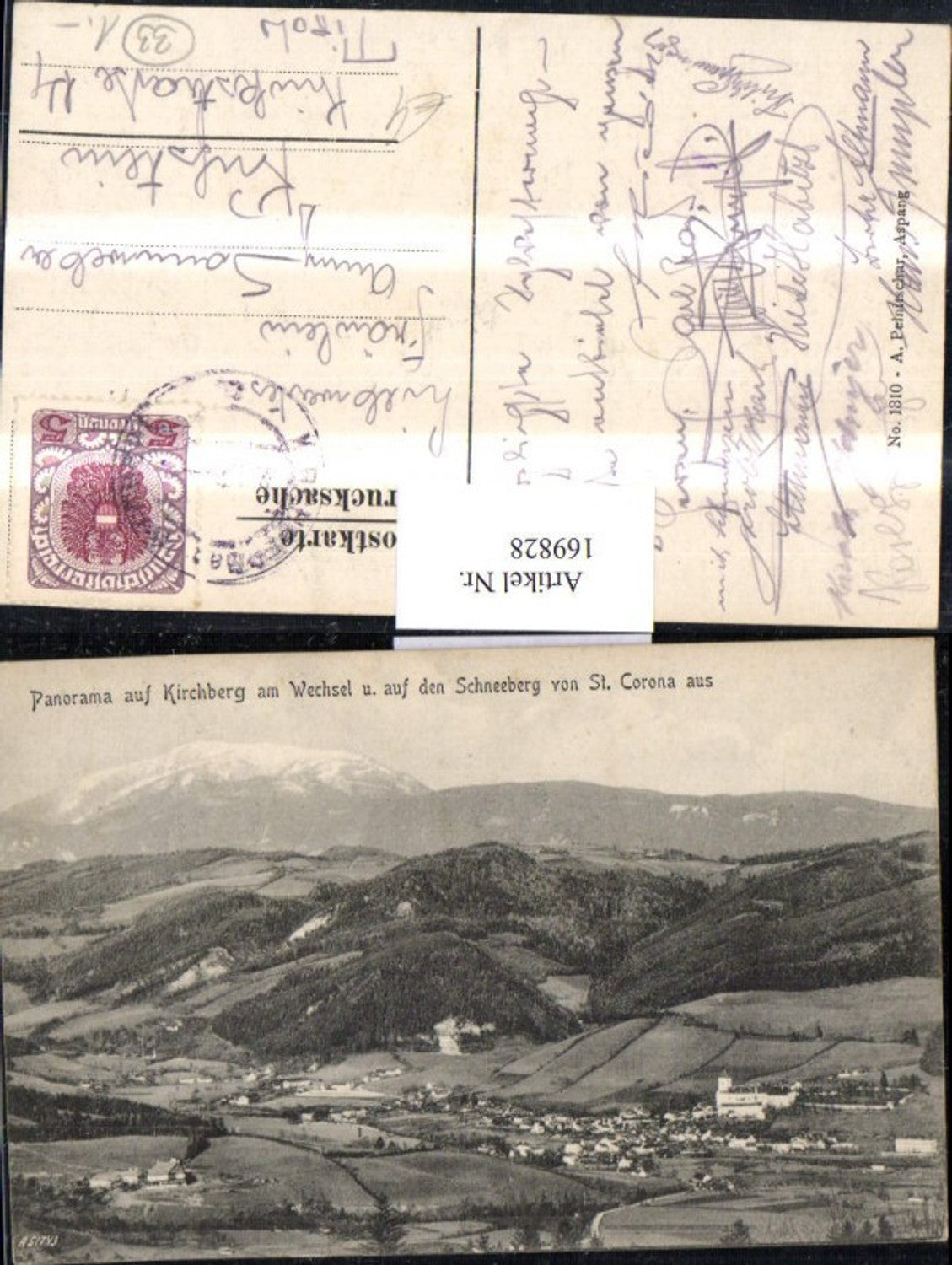 169828,Kirchberg am Wechsel Totale Schneeberg von St. Corona aus