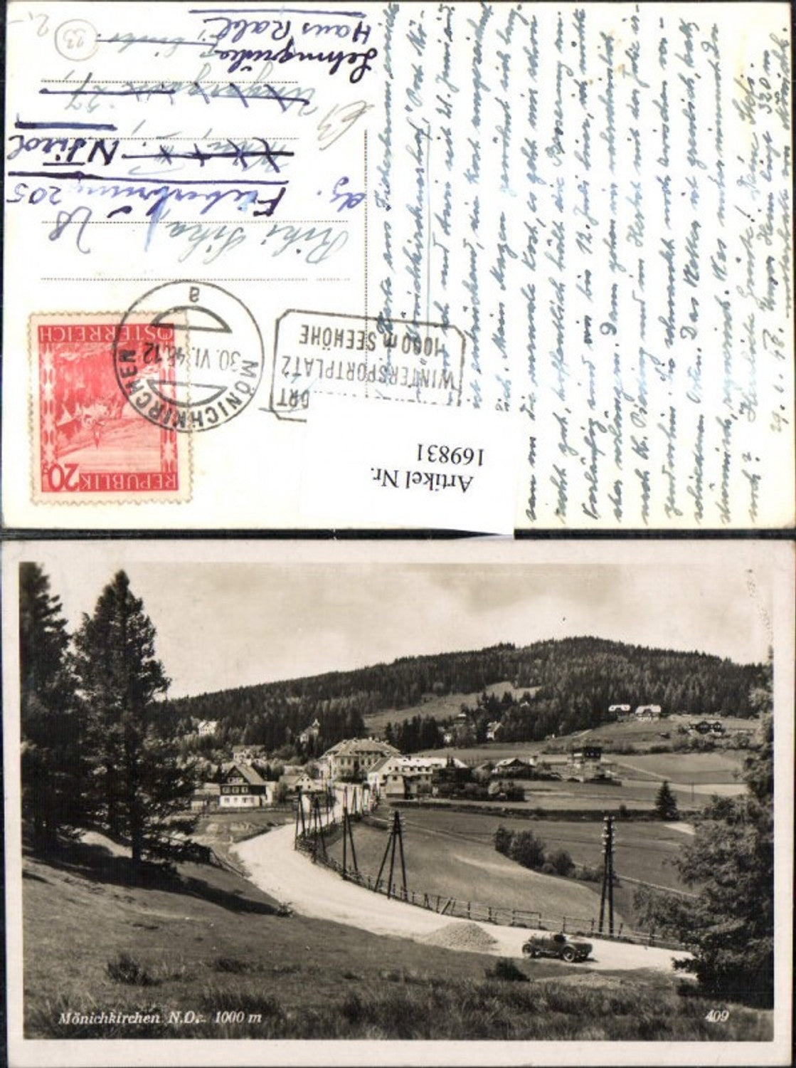 169831,Mönichkirchen Ortsansicht Straße