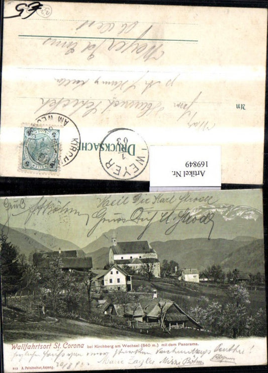 169849,Wallfahrtsort St. Corona b. Kirchberg am Wechsel Panorama Kirche