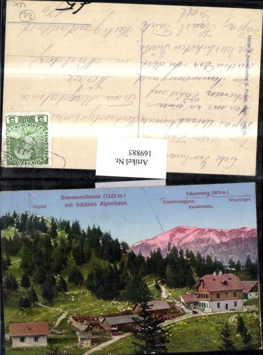 169885,Sonnenwendstein m. Schülers Alpenhaus Schneeberg Semmering