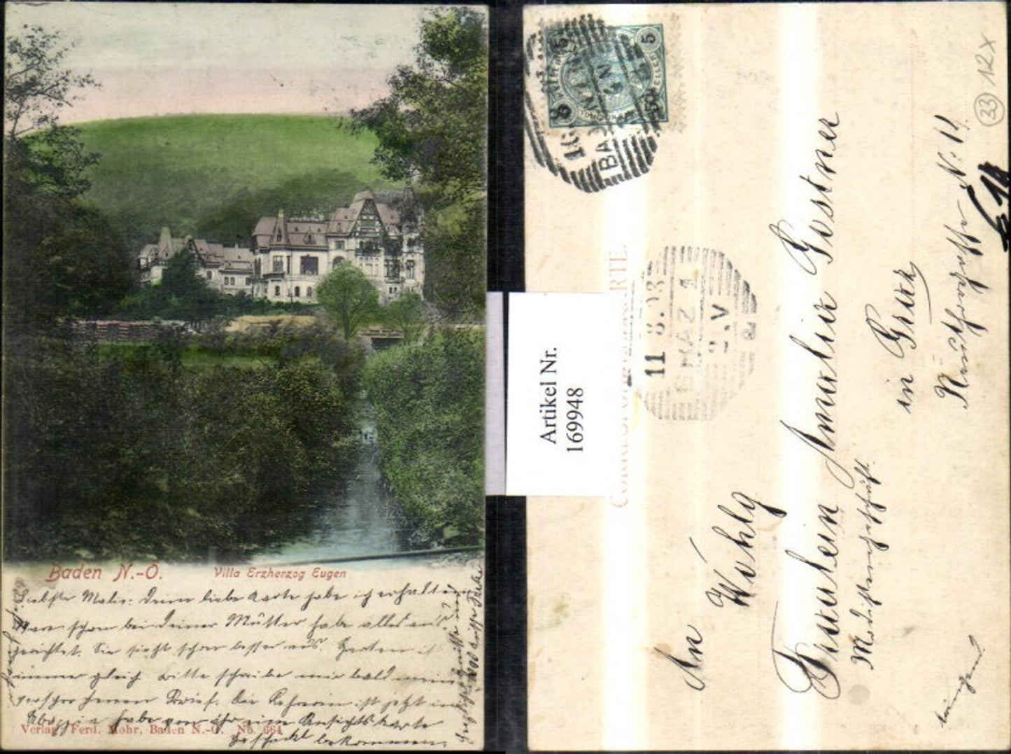 169948,Baden b. Wien Villa Erzherzog Eugen 1903