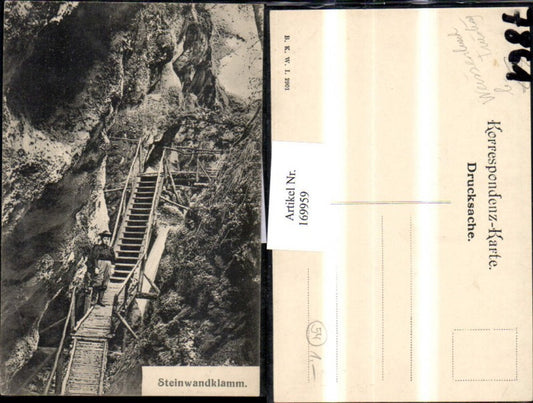 169959,Weissenbach an der Triesting Steinwandklamm Ansicht m. Frau