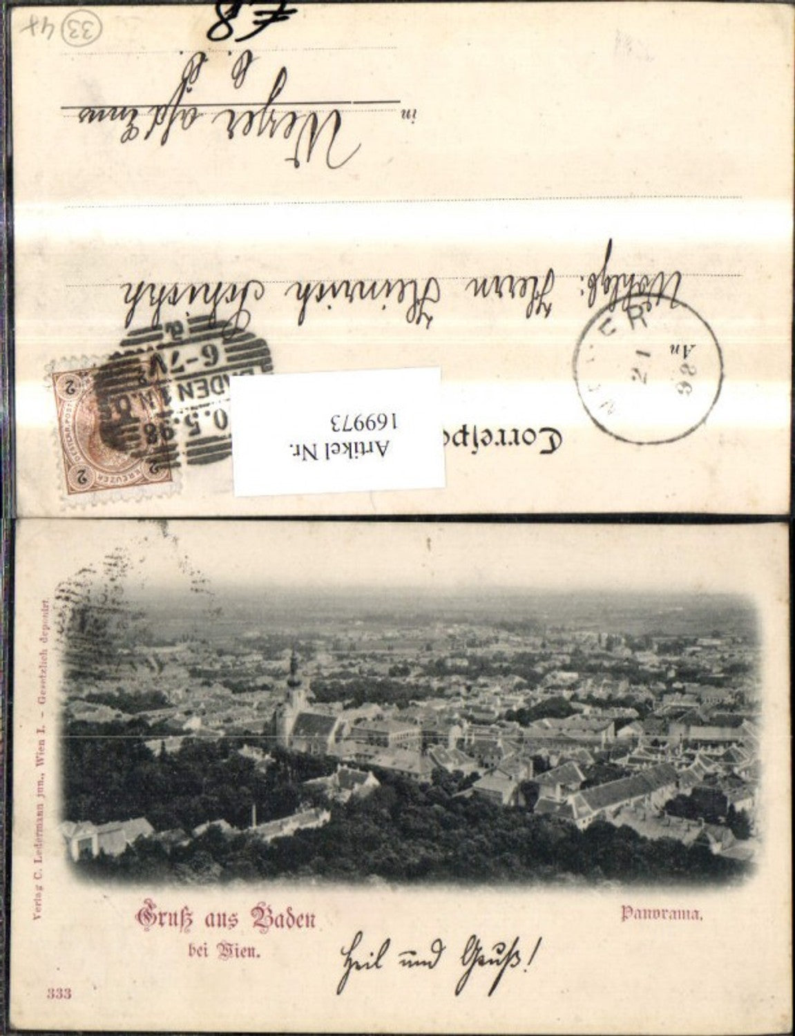 169973,Baden b. Wien Panorama 1898