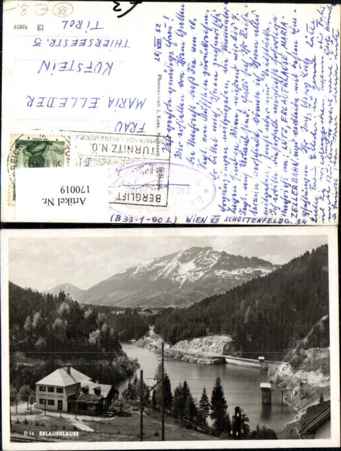 170019,Erlaufklause 1952