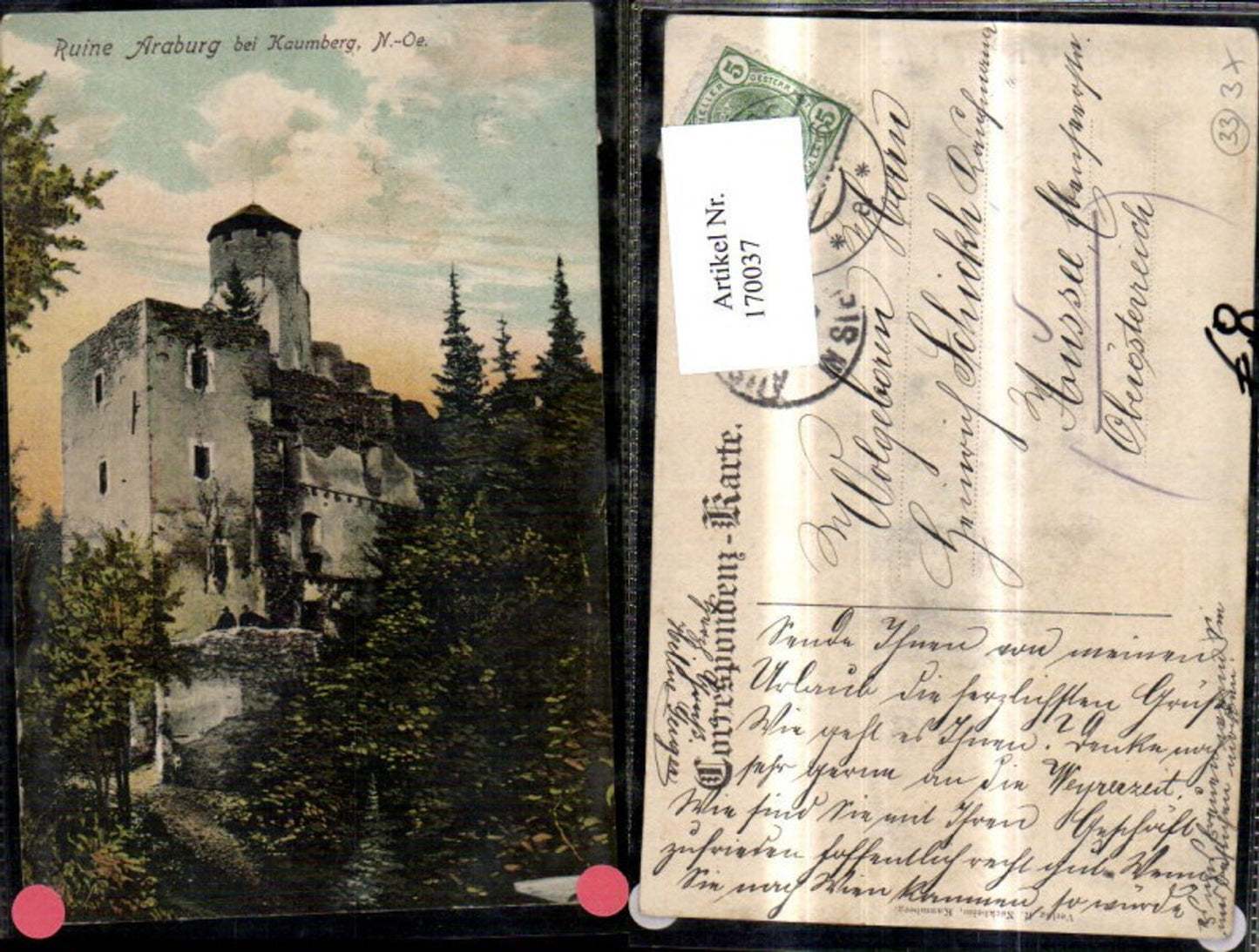 170037,Ruine Araburg b. Kaumberg