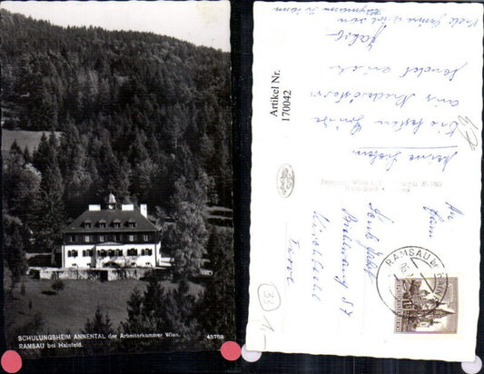 170042,Ramsau b. Hainfeld Schulungsheim Annental d. Arbeiterkammer Wien