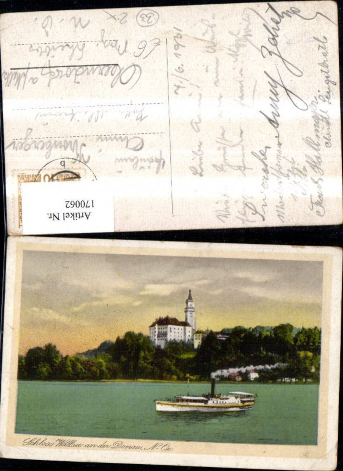 170062,Wallsee Schloss Wallsee a. d. Donau m. Schiff Dampfer 1931