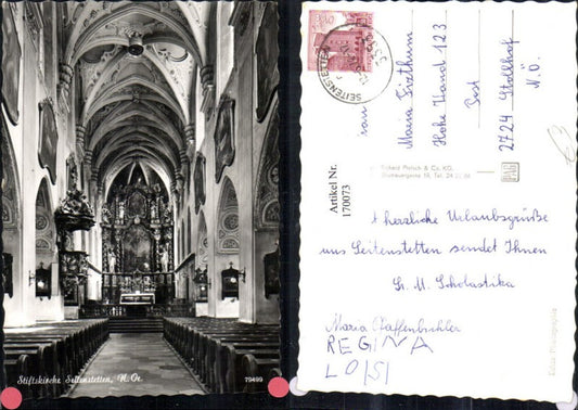 170073,Seitenstetten Stiftskirche Innenansicht Altar 1972