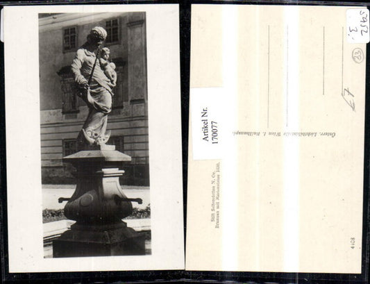 170077,Seitenstetten Foto Ak Stift Brunnen m. Marienstatue