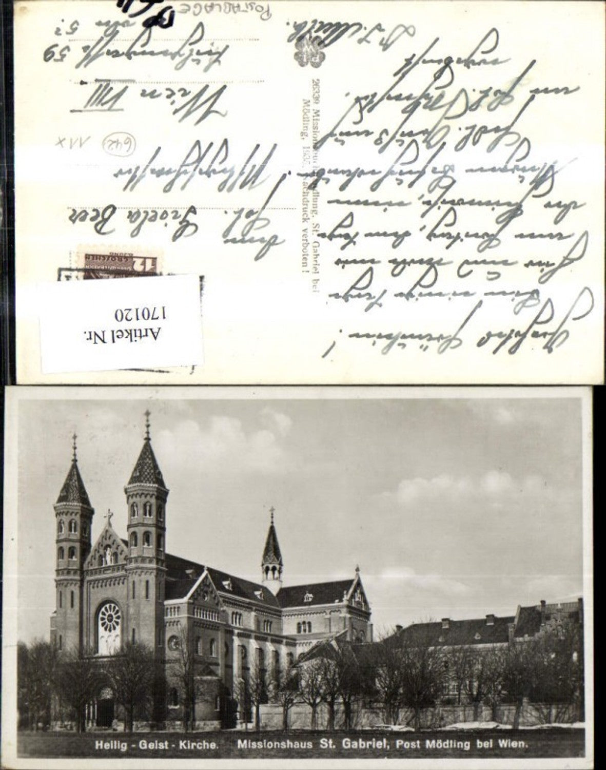170120,Heilig Geist Kirche Missionshaus Postablage Sankt Gabriel Post Mödling