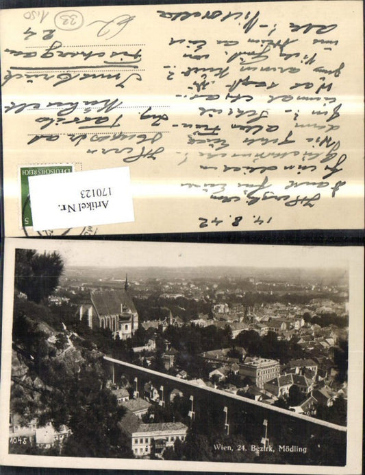 170123,Mödling Wasserleitung Viadukt 1942