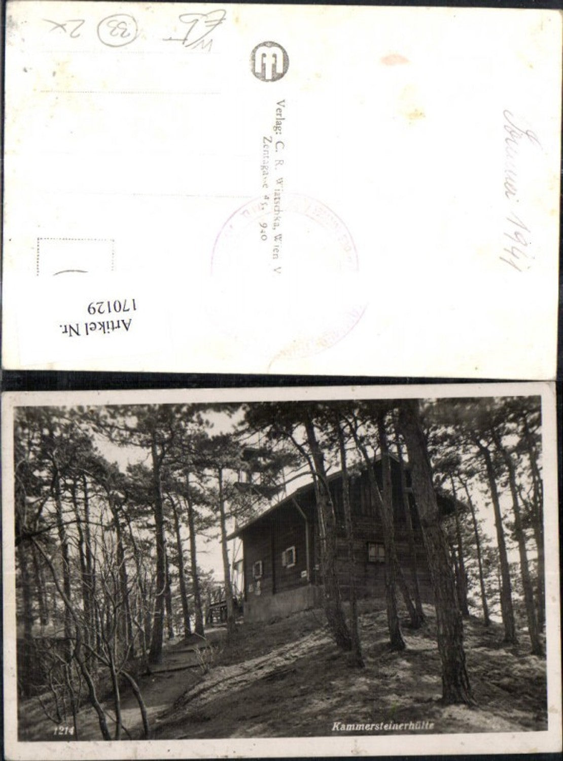 170129,Perchtoldsdorf Foto Ak Kammersteinerhütte 1941
