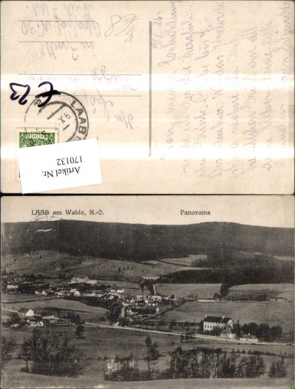 170132,Laab a. Walde Panorama 1926