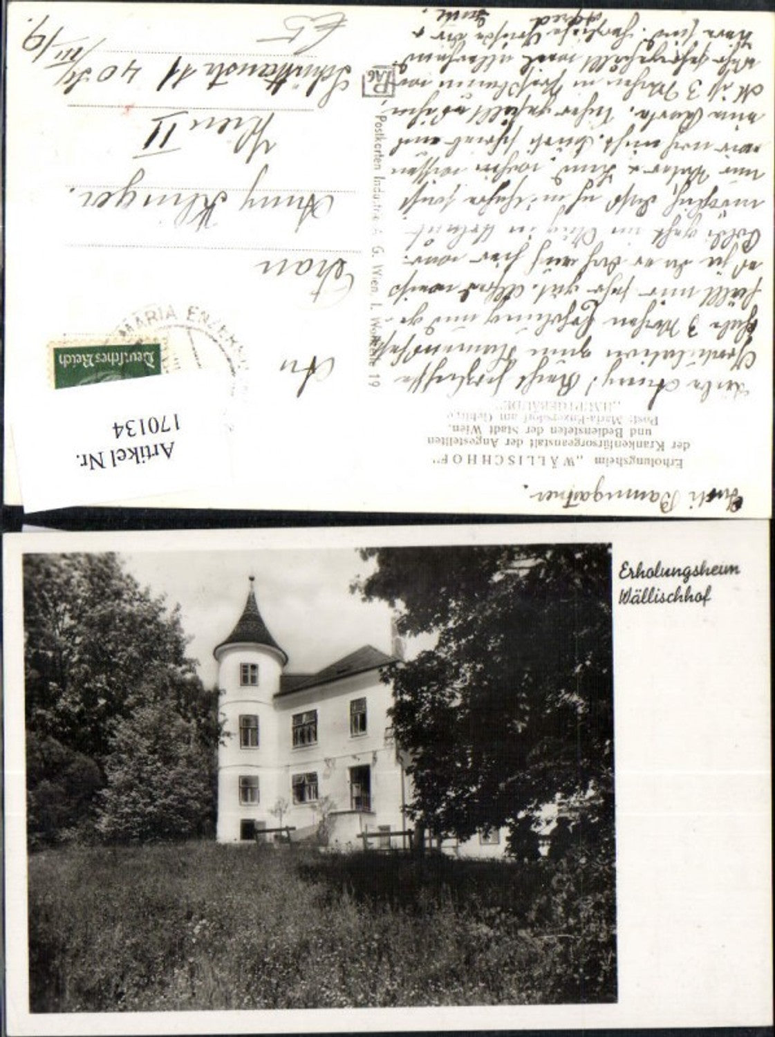 170134,Erholungsheim Foto Ak Wällischhof Maria Enzersdorf