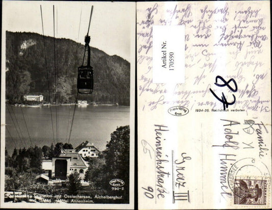 170590,Sattendorf Treffen a. Ossiachersee Kanzelbahn Seilbahn Bergbahn Gondel Talstation Aichelberghof u. Grand Hotel An