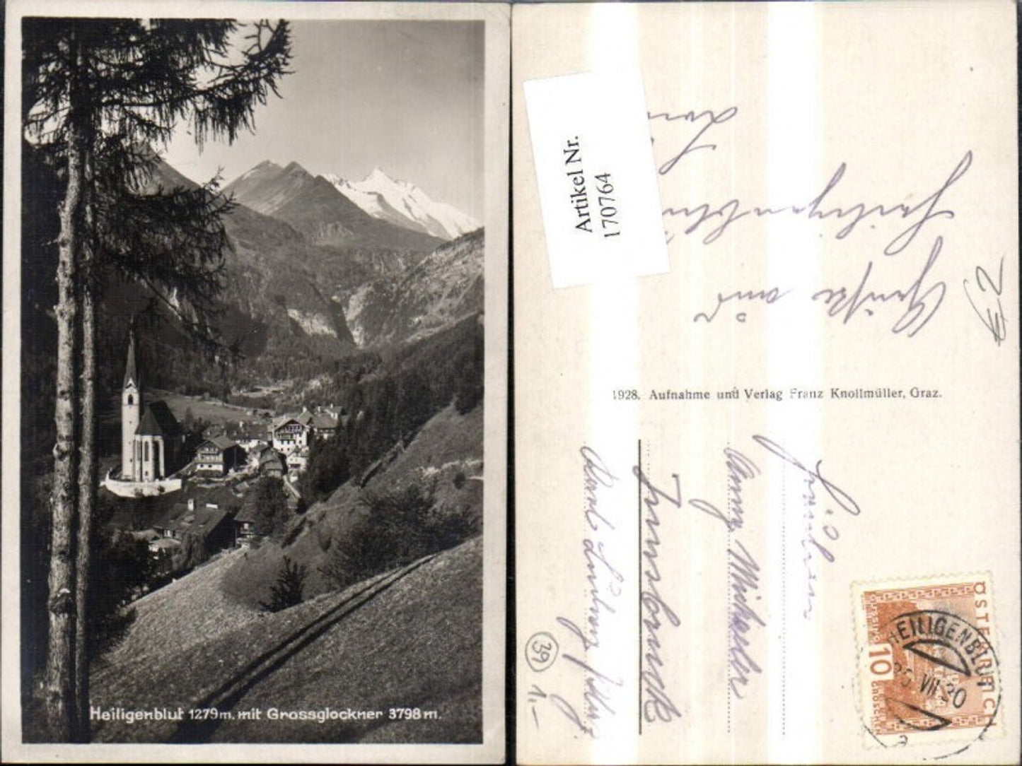 170764,Heiligenblut m. Großglockner 1930