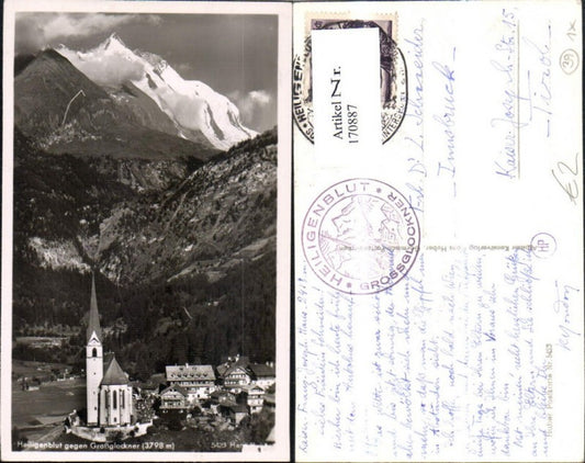 170887,Heiligenblut geg. Großglockner Hochalpenstrasse 1950