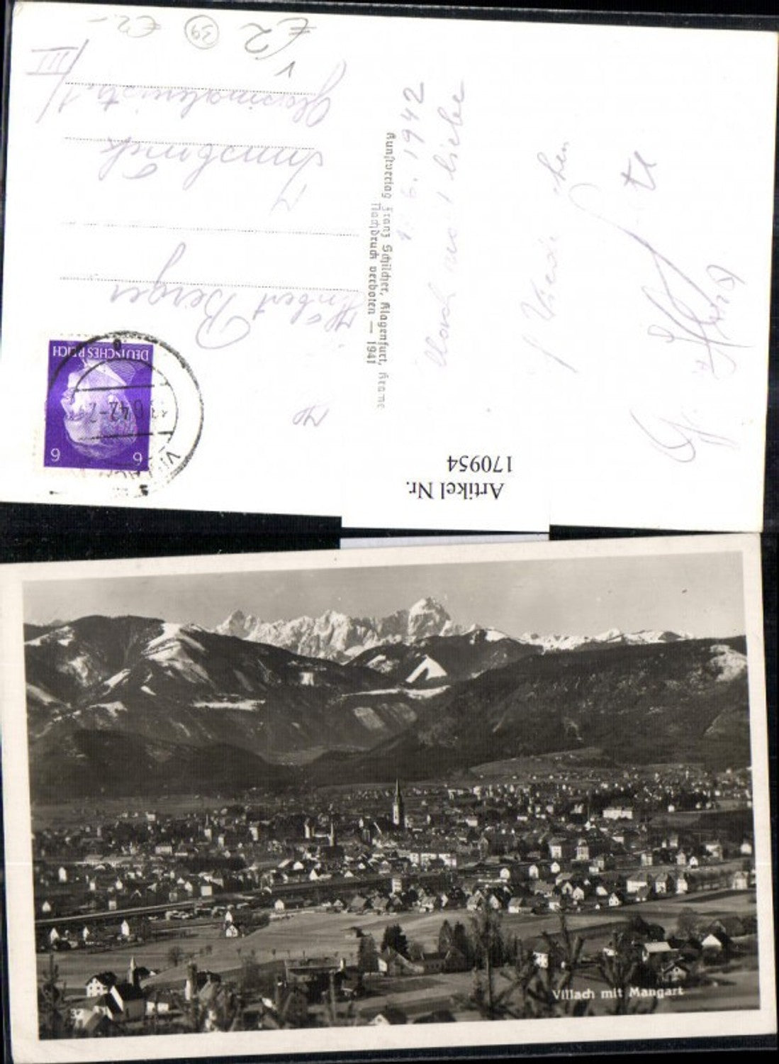 170954,Villach m. Mangart Totale pub Schilcher