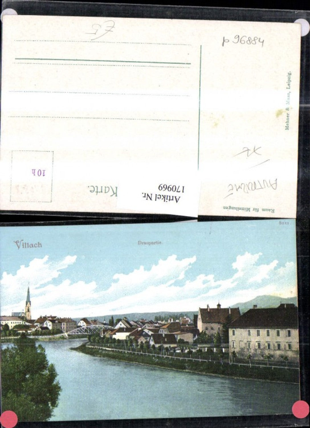 170969,Villach Draupartie Ortsansicht