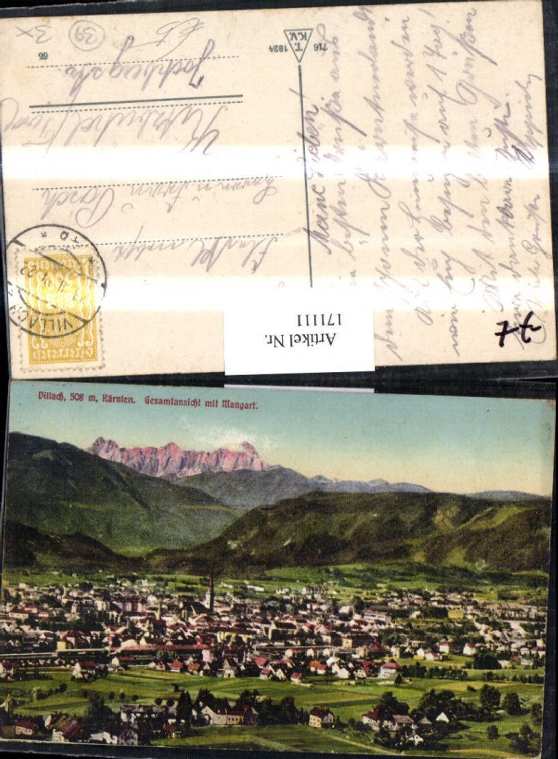 171111,Villach Gesamtansicht m. Mangart Totale