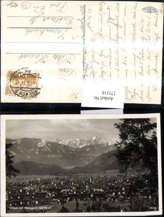 171114,Villach Totale m. Mangart pub Schilcher 1931