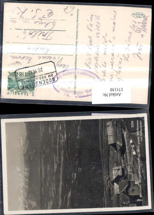 171150,Görlitzen Berghütten Blick geg. Wörthersee u. Karawanken