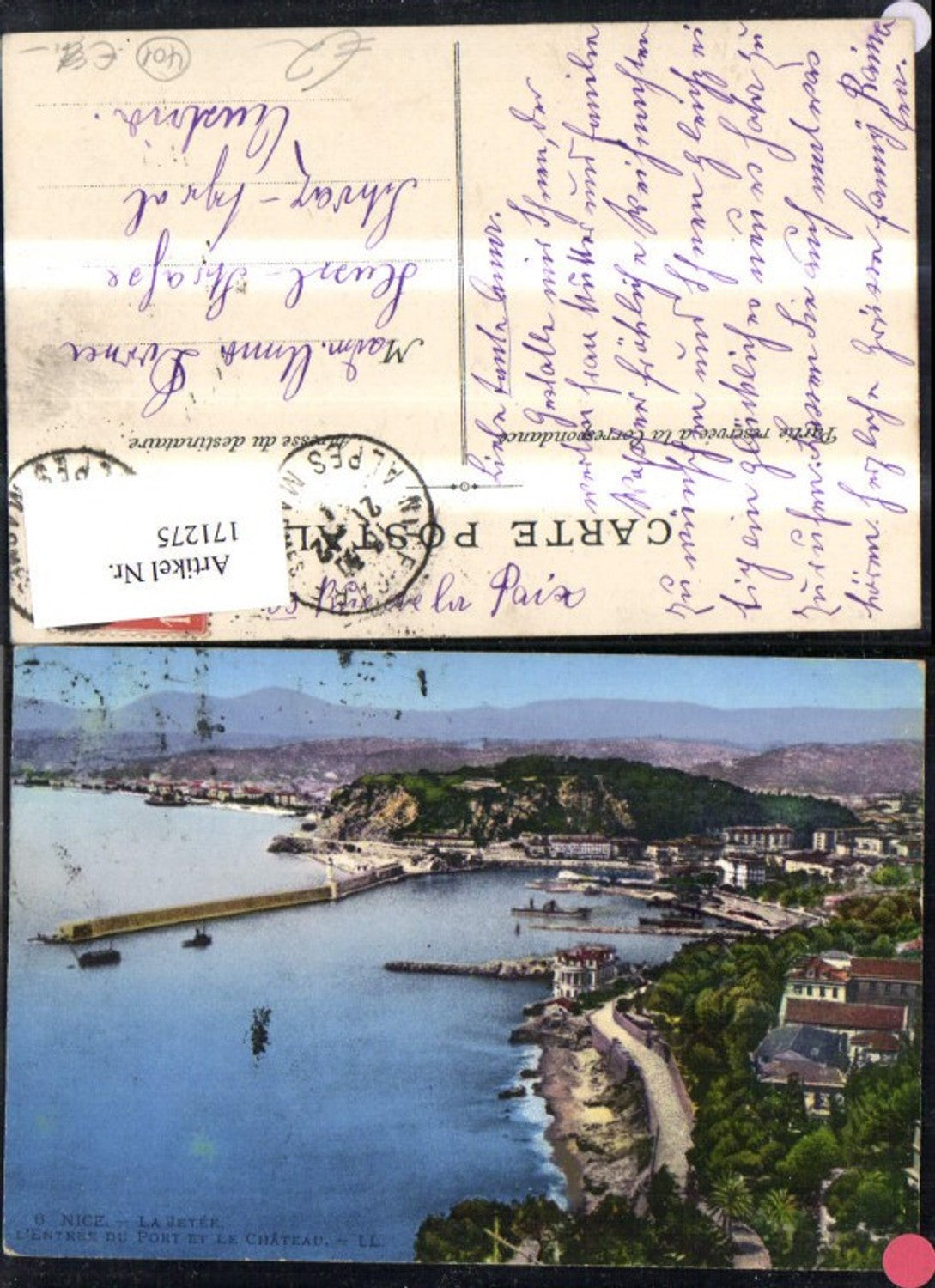 171275,Nice Nizza La Jetee Le Entree du Port et le Chateau Hafen Totale