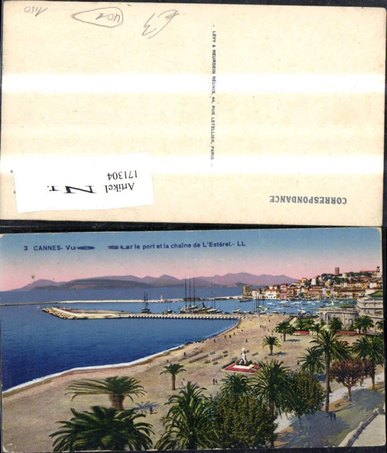 171304,Cannes Vue sur le port et la chaine de L Esteral Hafen Strand