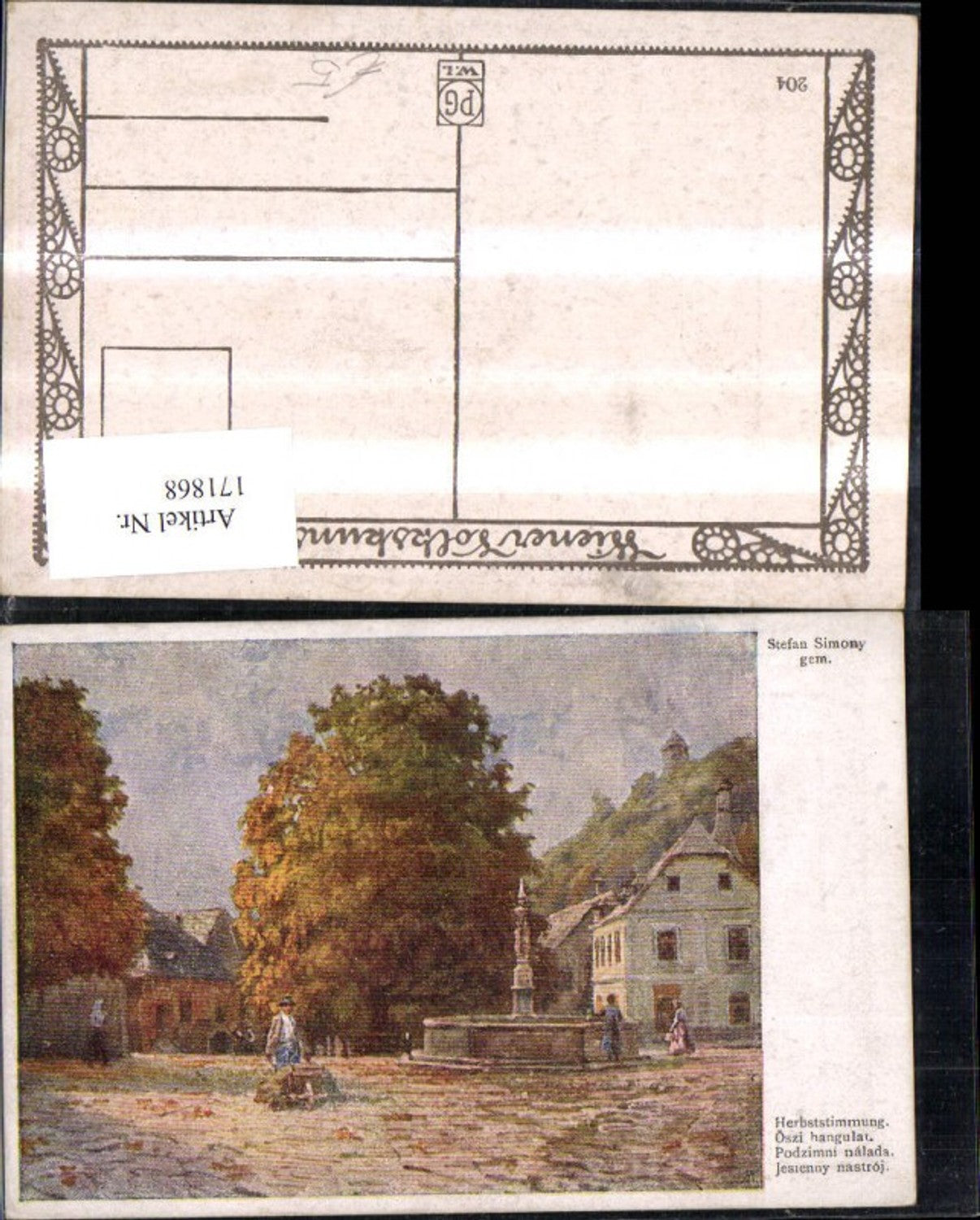 171868,Künstler Ak Herbststimmung sign Stefan Simony