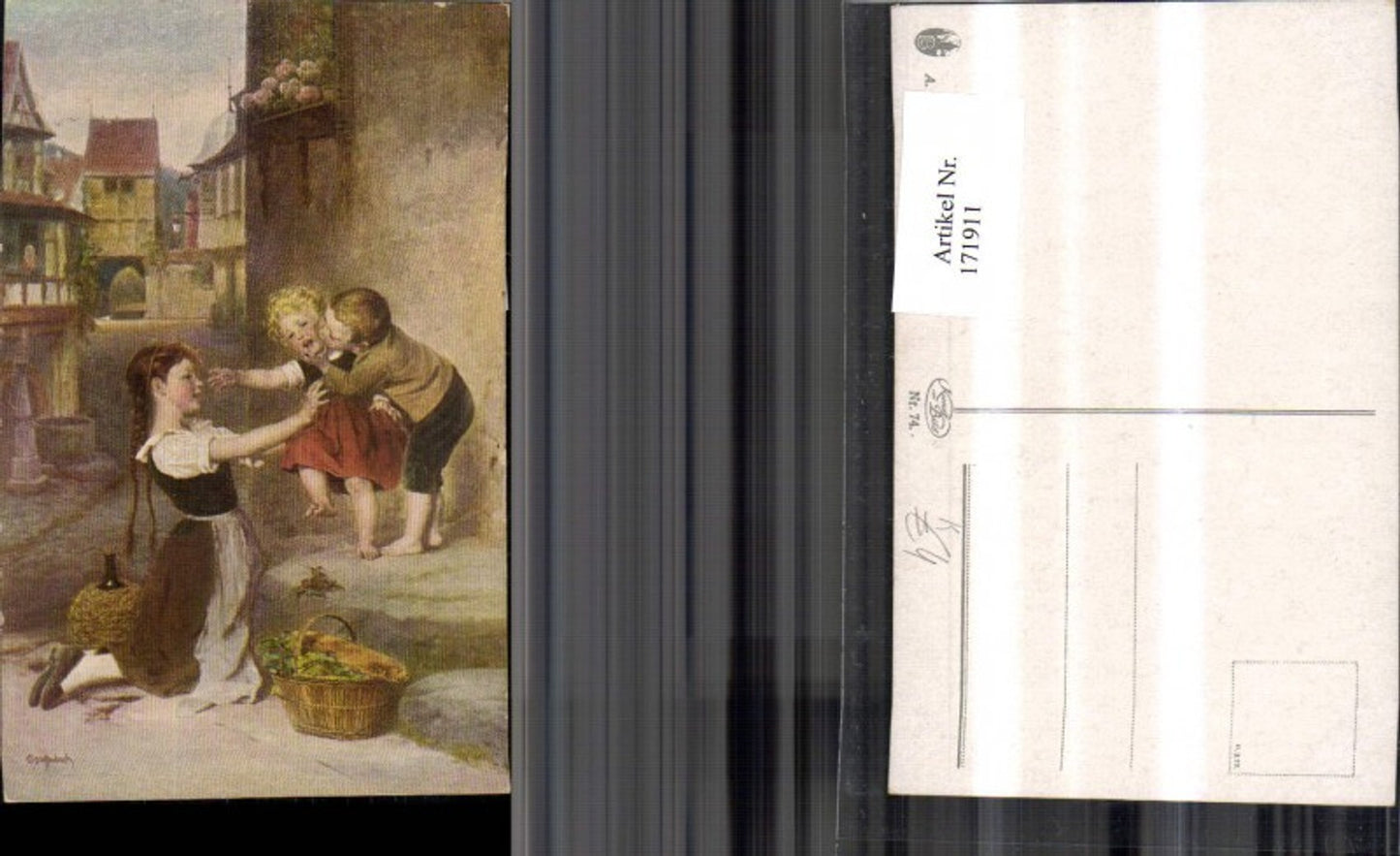 171911,Künstler Ak Der erste Kuß sign A. Dieffenbach