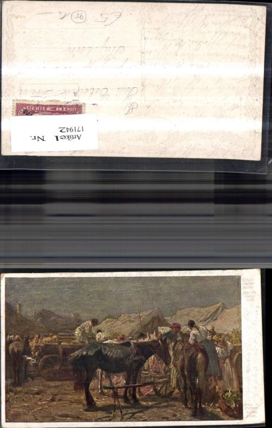 171942,Künstler Ak Ungarischer Markt sign Aug. v. Pettenhofen