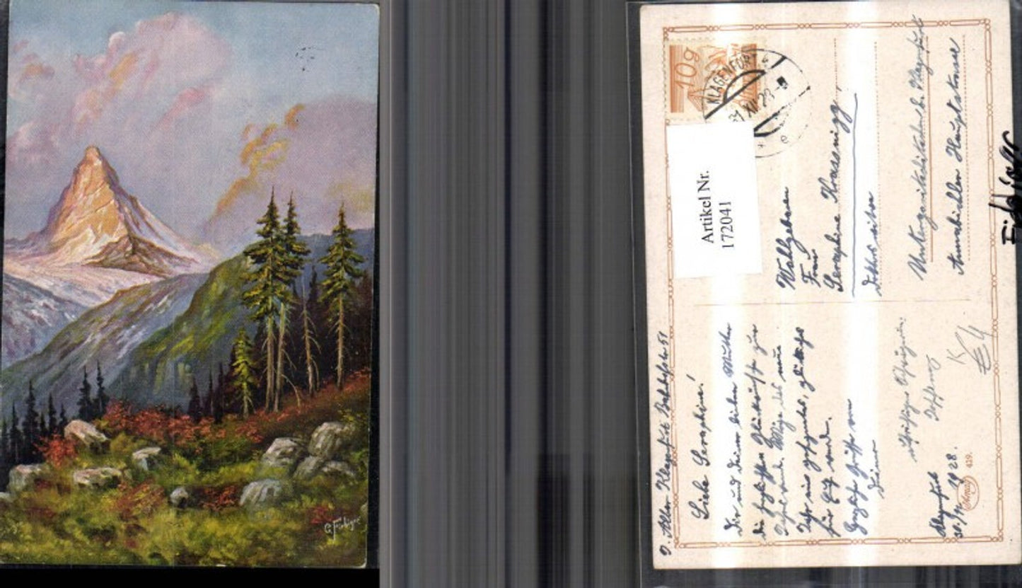 172041,Künstler Ak G. Fiebiger Berglandschaft