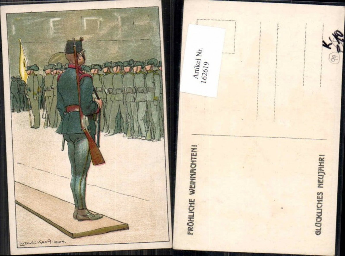 162619.Künstler AK Ludwig Koch Militär Soldaten 1909