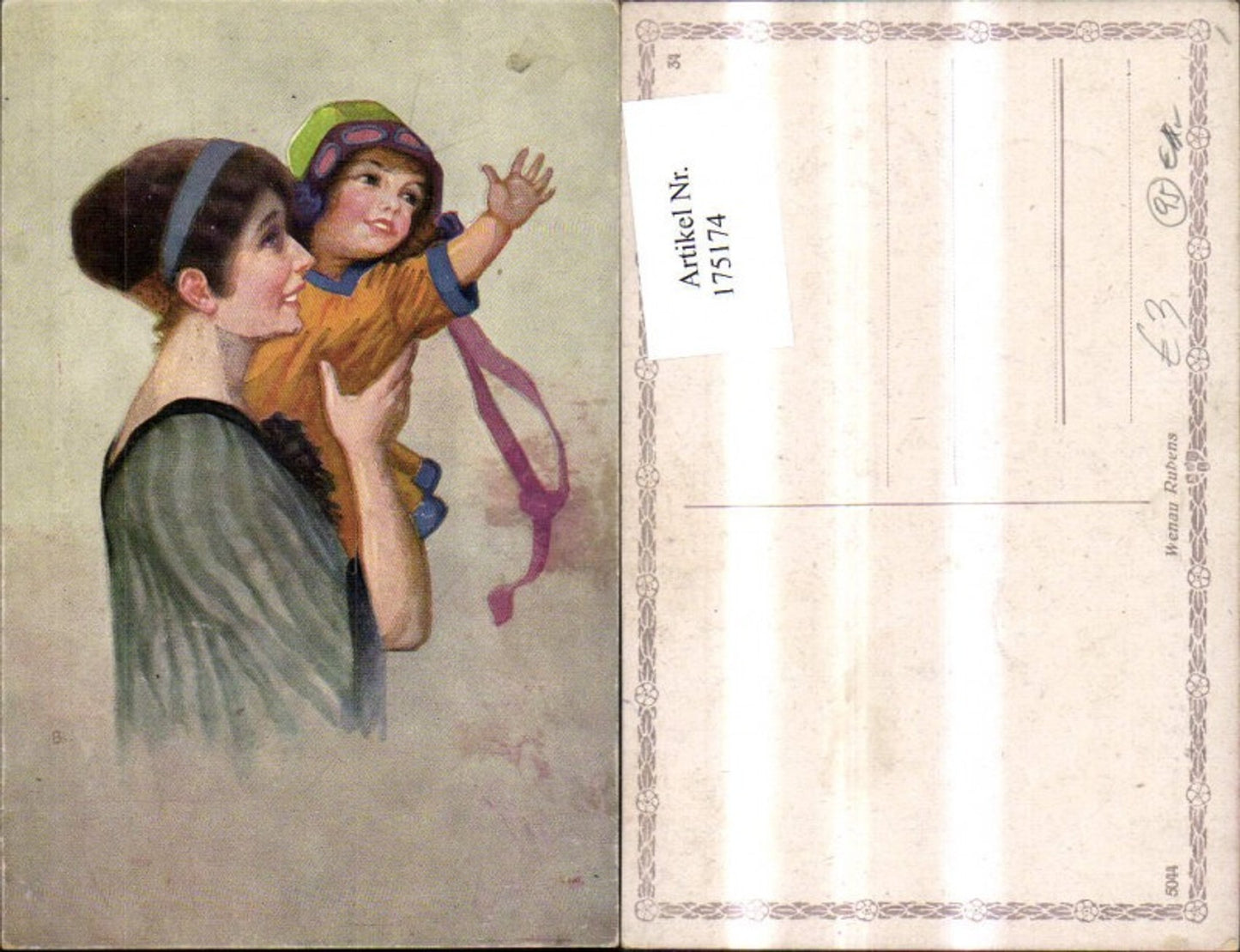 175174,Künstler Ak St. Bender Mutters Liebling Frau m. Kind