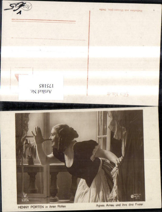 175185,Henny Porten i. Ihren Rollen Agnes Arnau u. Ihre drei Freier pub RPH Film Sterne 531/4