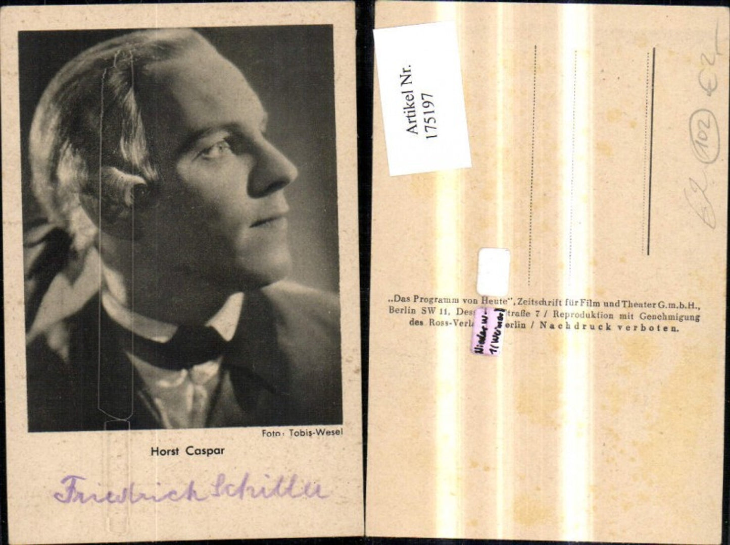 175197,Horst Caspar als Friedrich Schiller
