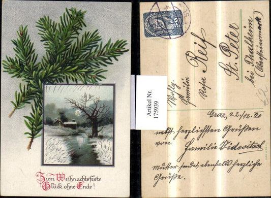 175939, Christmas fir branches winter landscape