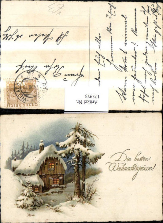 175973, Christmas Winter Landscape House Pub Erika 6439