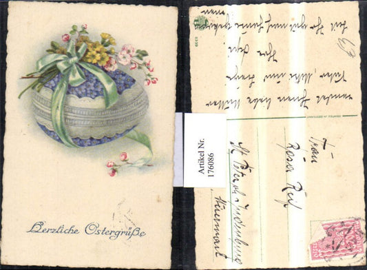 176086, Easter Easter egg Egg ribbon Flowers