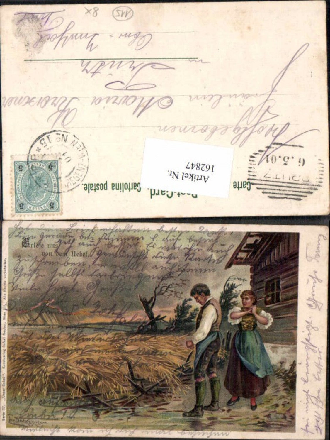 162847,Künstler AK E. Döcker jun. Unser Gebet Ser. 14 Bauern