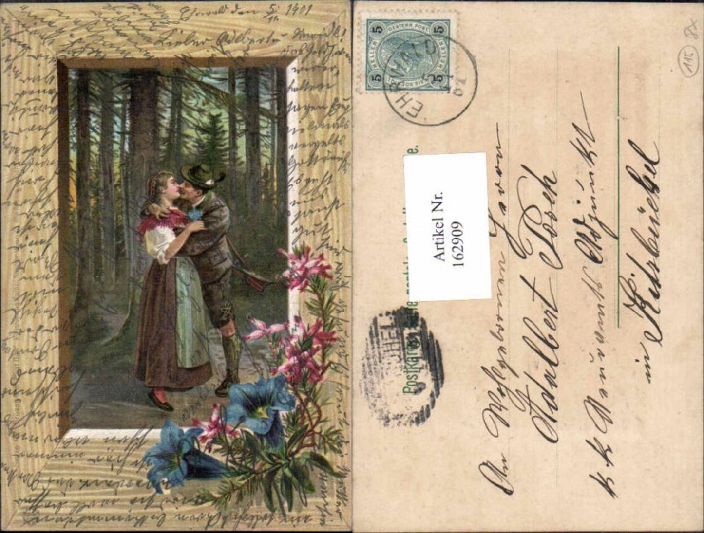 162909,Künstler AK E. Döcker jun. Jagd Ser 41 Grüass Gott Pfüat Gott Kuss