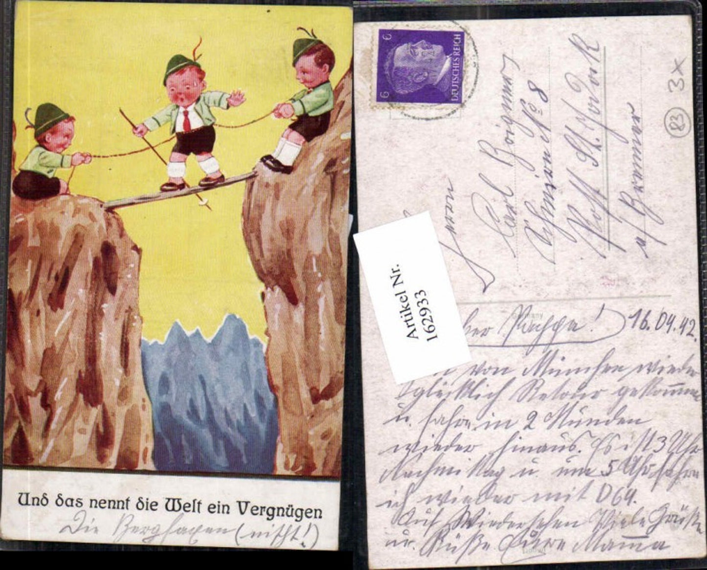 162933,Scherzkarte Scherz Humor Scheuermann unsig. Kinder EAS