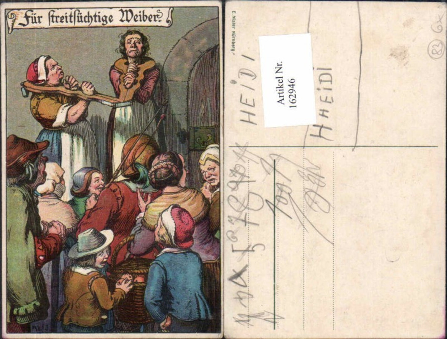 162946,Scherzkarte Scherz Humor Streitsüchtige Weiber pub Nister